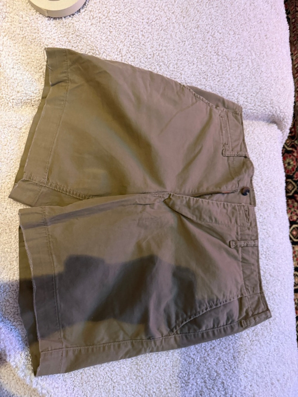 American Eagle Outfitters Khaki Flat-Front Shorts